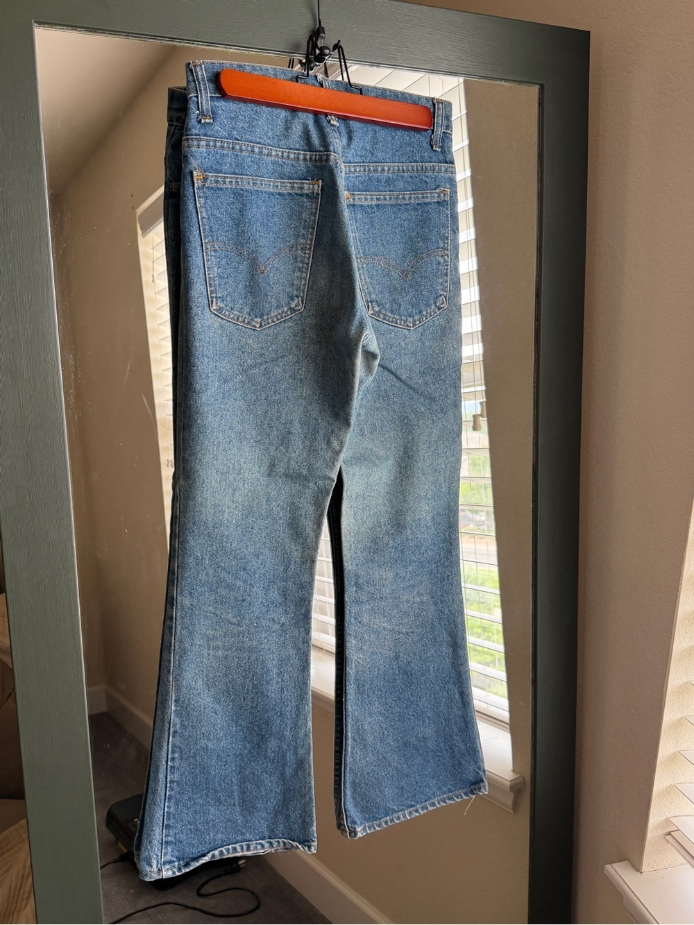 VINTAGE 70s Levi’s 646 Orange Tab Bell Bottoms 28x30 Made in USA - Picture 7 of 13